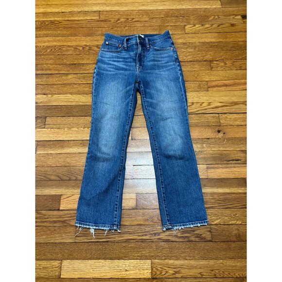 Madewell Womens Jeans Sz 25 Blue Bootcut Cali Demi Boot Mid Rise Crop 25x26 - Picture 1 of 6